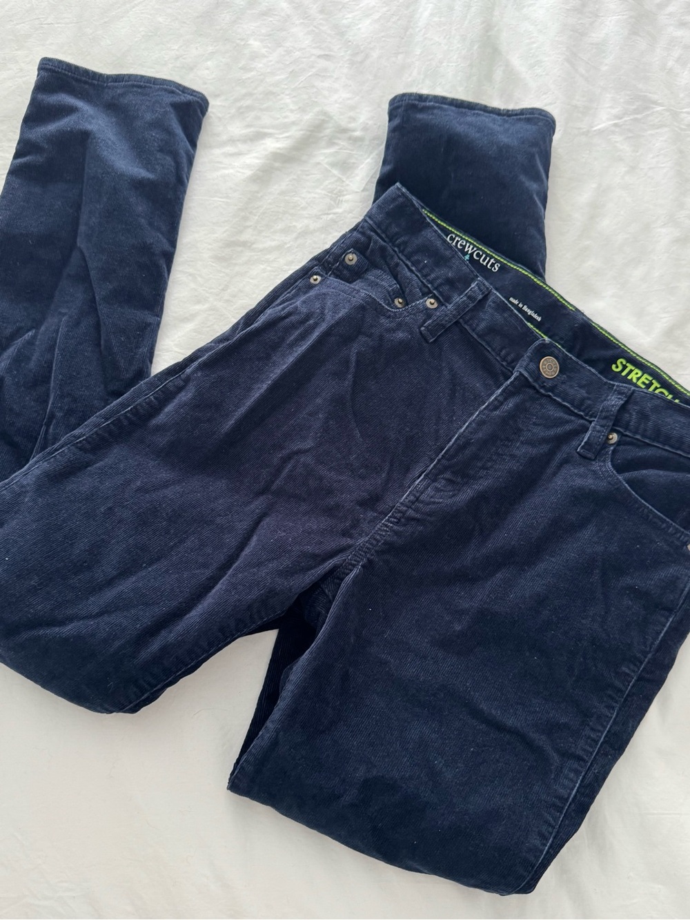 J.Crew Crewcuts Boys Navy Stretch Corduroy Pants Size 14
